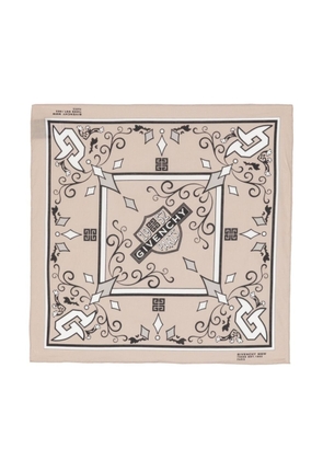 Givenchy graphic-print cotton scarf - Brown