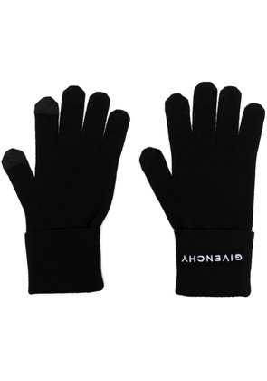 Givenchy 4G logo-embroidered wool gloves - Black