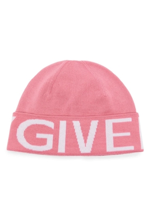 Givenchy logo-intarsia wool beanie - Pink