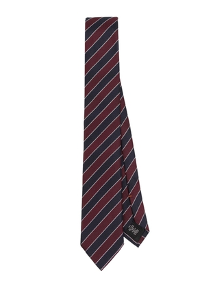 Zegna striped silk tie - Red