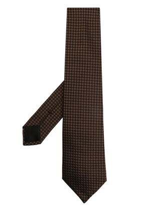 Givenchy geometric-pattern print silk tie - Brown
