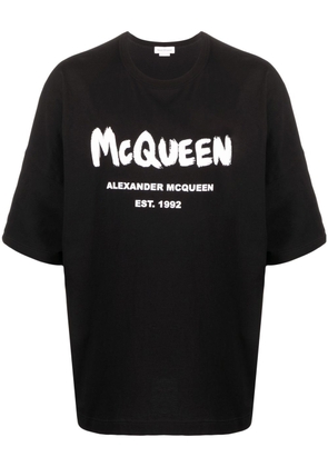 Alexander McQueen McQueen Graffiti logo-print T-shirt - Black