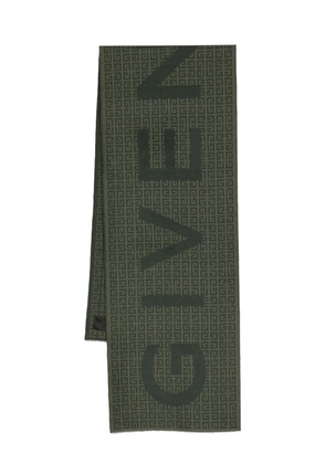 Givenchy 4G-monogram print wool-blend scarf - Green