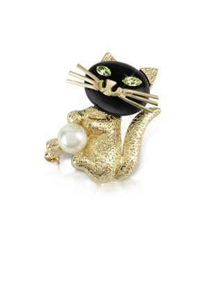 Green-Eyed Cat Pin