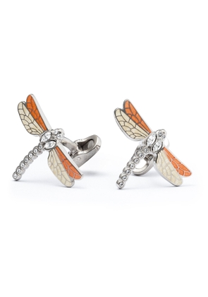Enamel and Brass Men's Dragonfly Cufflinks