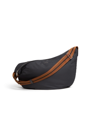 Black Technical Fabric Panorama Hobo Bag