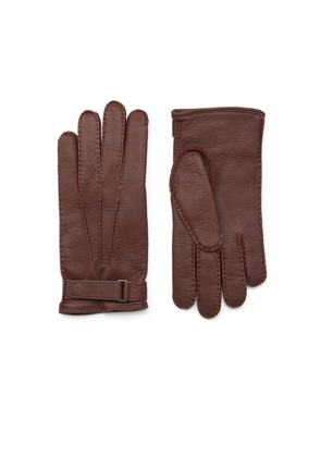 Dark Foliage Deerskin Gloves