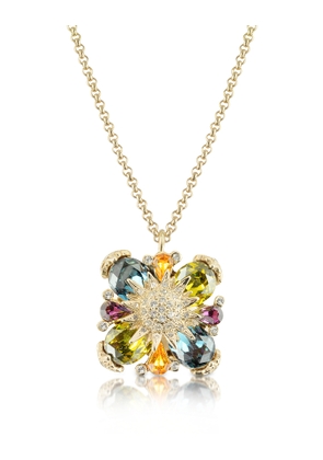 Gold-plated Flower Drop Necklace
