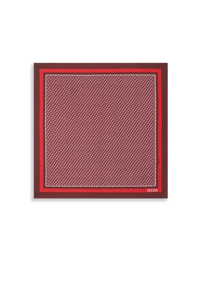 Red Silk Printed Pocket Square