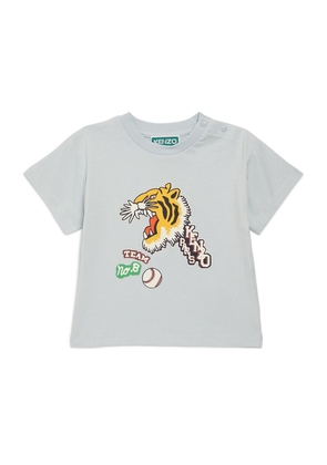 Kenzo Kids Cotton Baseball-Tiger T-Shirt (6-36 Months)