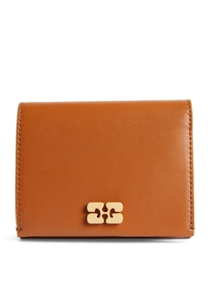 Ganni Recycled Leather Bou Trifold Wallet