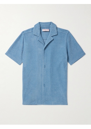 Orlebar Brown - Howell Camp-Collar Cotton-Terry Shirt - Men - Blue - S