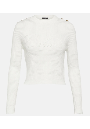 Balmain Embellished knitted top