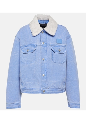 Acne Studios Cotton denim jacket with shearling