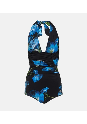 Dolce&Gabbana Floral halterneck swimsuit