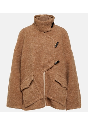 Ganni Wool-blend bouclé coat