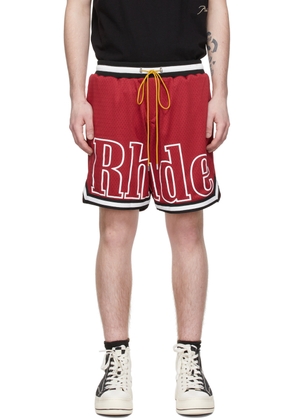 Rhude Red Polyester Shorts