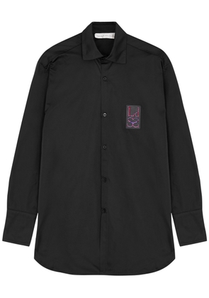 Ludovic DE Saint Sernin Logo-embellished Taffeta Shirt - Black - S