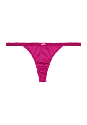 Love Stories Room Service Satin Thong - Pink - L