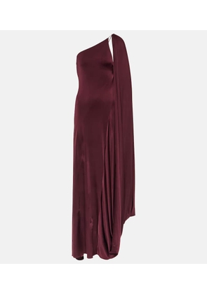 Stella McCartney Caped one-shoulder satin gown