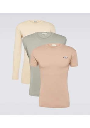 Miu Miu Set of 3 cotton jersey T-shirts