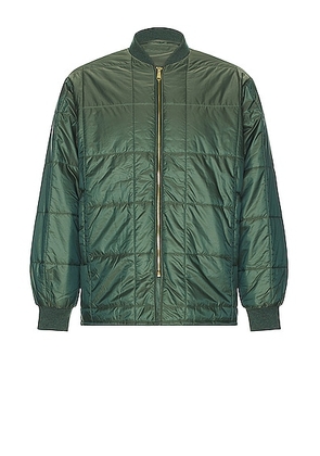 Beams Plus Rev Puff Ripstop Jacket in Green - Green. Size S (also in ).
