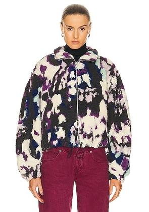 Isabel Marant Etoile Mackensy Jacket in Purple - Cream. Size 34 (also in 36, 38, 42).