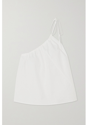Deiji Studios - One-shoulder Organic Cotton-poplin Top - White - x small,small,medium,large,x large
