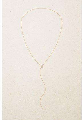 STONE AND STRAND - Open Circle 14-karat Gold Diamond Necklace - One size
