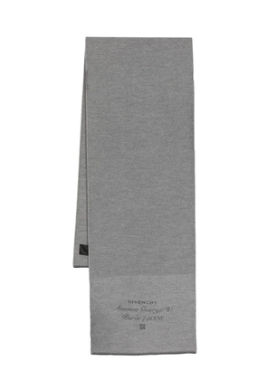 Givenchy logo-print mélange scarf - Black