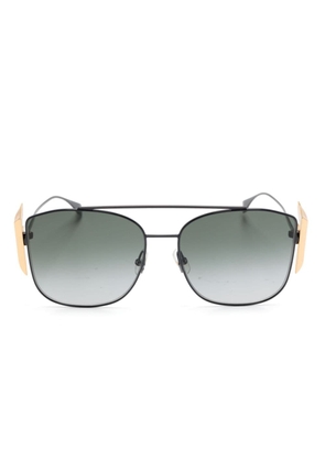 Fendi Eyewear logo-plaque square-frame sunglasses - Black