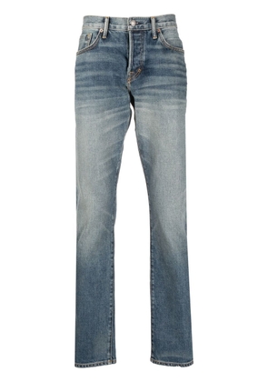 TOM FORD whiskering-effect straight-leg jeans - Blue