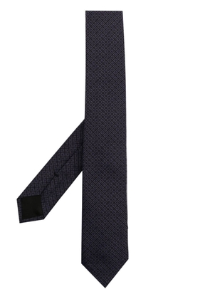 Givenchy monogram-pattern silk tie - Purple