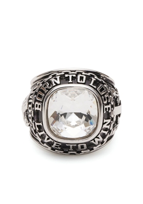 AMBUSH Class crystal-embellished ring - Silver