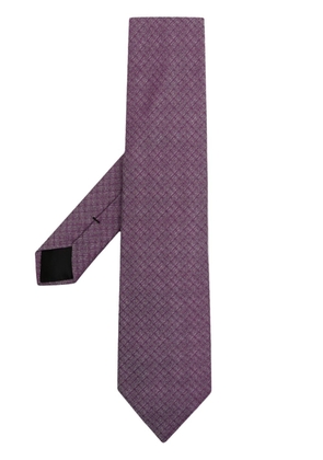 Givenchy 4G monogram-pattern silk tie - Purple
