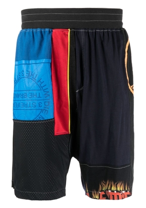 Amen patchwork elasticated-waist shorts - Multicolour