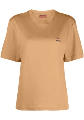 Missoni embroidered-logo cotton T-shirt - Neutrals