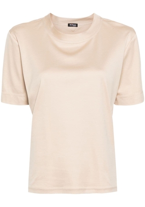Kiton slit-detail cotton T-shirt - Neutrals
