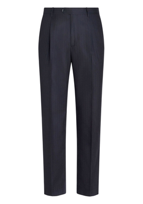ETRO pinstriped wool trousers - Blue