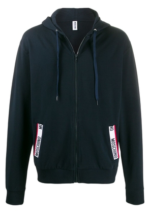 Moschino logo pocket hoodie - Blue
