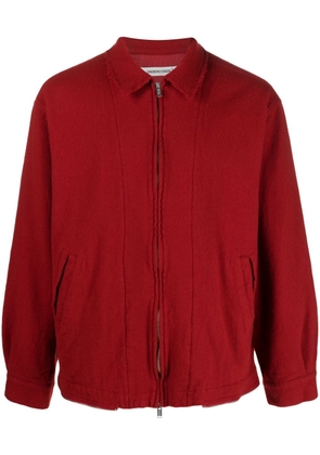 Undercover zip-up wool-blend shirt jacket - Red