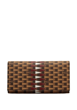 Bally Pennant Continental monogram-pattern wallet - Brown