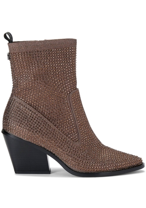 KG Kurt Geiger Sabrina Bling crystal-embellished boots - Brown