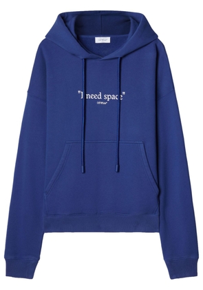 Off-White Give Me Space cotton hoodie - Blue