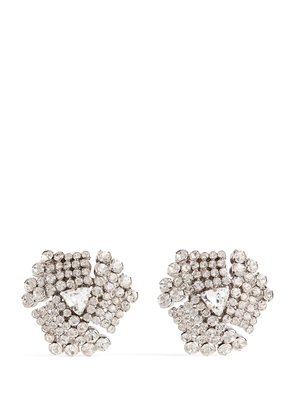 Alessandra Rich Crystal-Embellished Clip-On Earrings