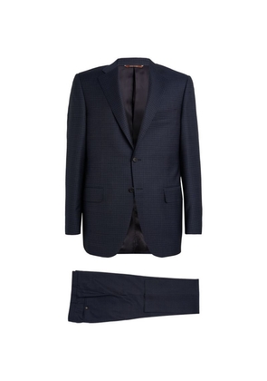 Canali Wool Micro-Check Single-Breasted Suit