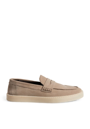 Canali Suede Driver Loafers