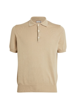 Canali Cotton Piqué Polo Shirt