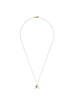 Bee Goddess Rose Gold, Diamond And Sapphire Letter ‘A' Necklace