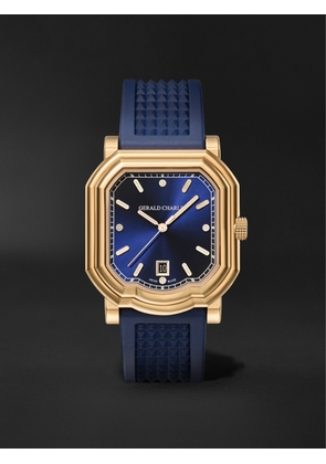 Gerald Charles - Maestro 2.0 Ultra-Thin Automatic 39mm 18-Karat Rose Gold and Rubber Watch, Ref. No. GC2.0-RG-01 - Men - Blue